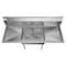 Koolmore 2 Compartment Stainless Steel NSF Commercial Kitchen Prep & Utility Sink SB121610-16B3 - alternate 2
